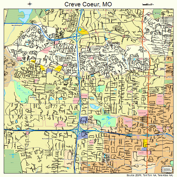 Creve Coeur, MO street map