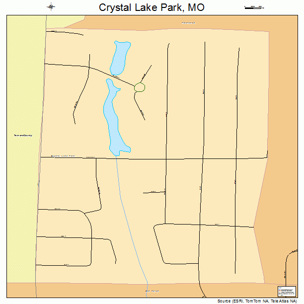 Crystal Lake Park, MO street map