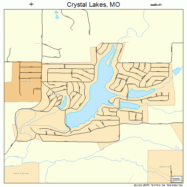 Crystal Lakes, MO street map