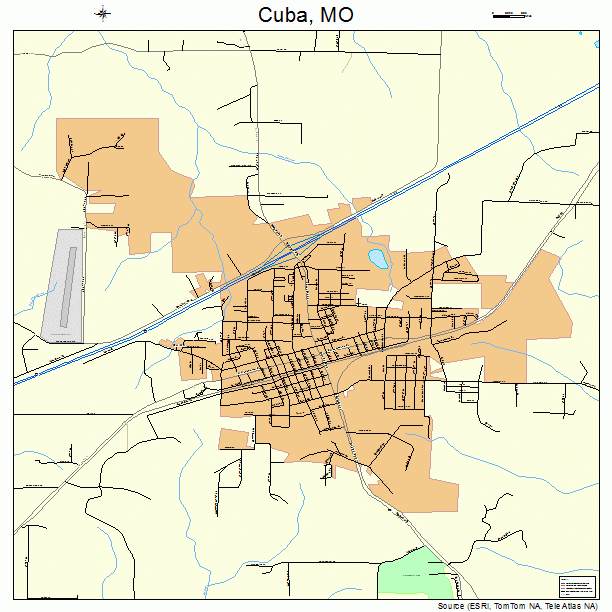 Cuba, MO street map