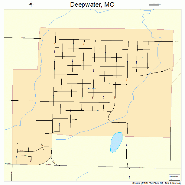 Deepwater, MO street map