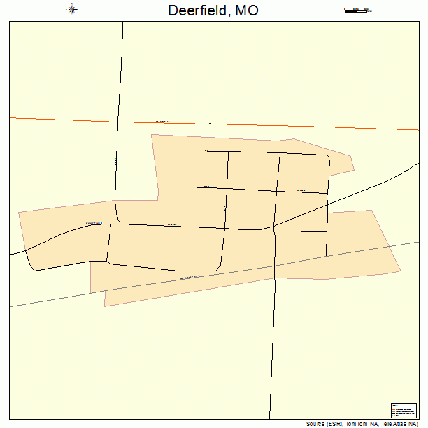 Deerfield, MO street map