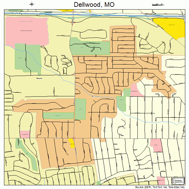 Dellwood, MO street map