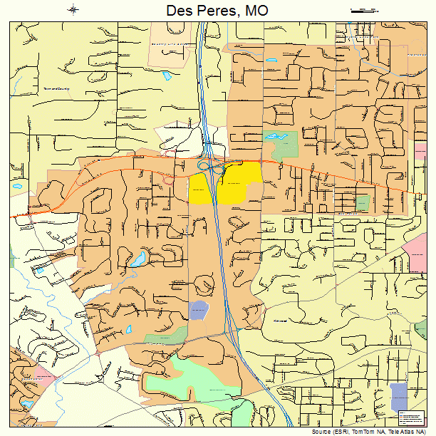Des Peres, MO street map