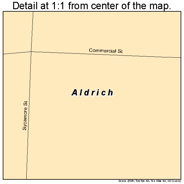 Aldrich, Missouri road map detail