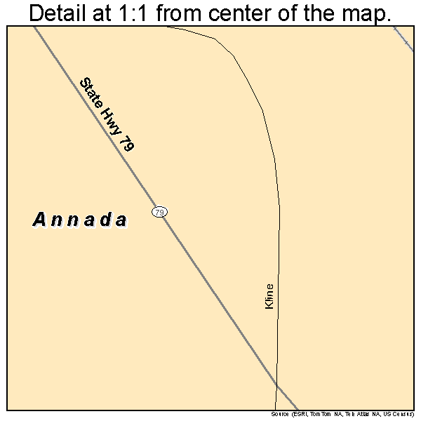 Annada, Missouri road map detail