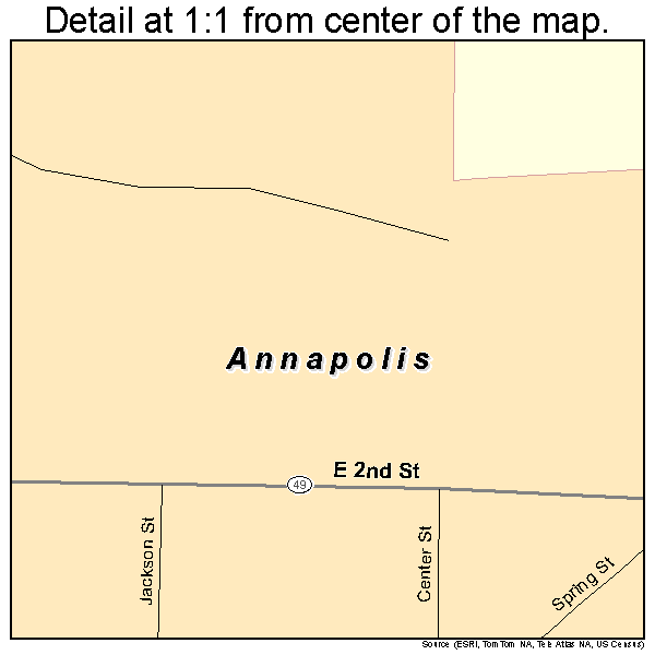 Annapolis, Missouri road map detail