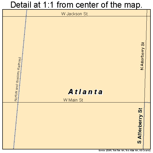 Atlanta, Missouri road map detail