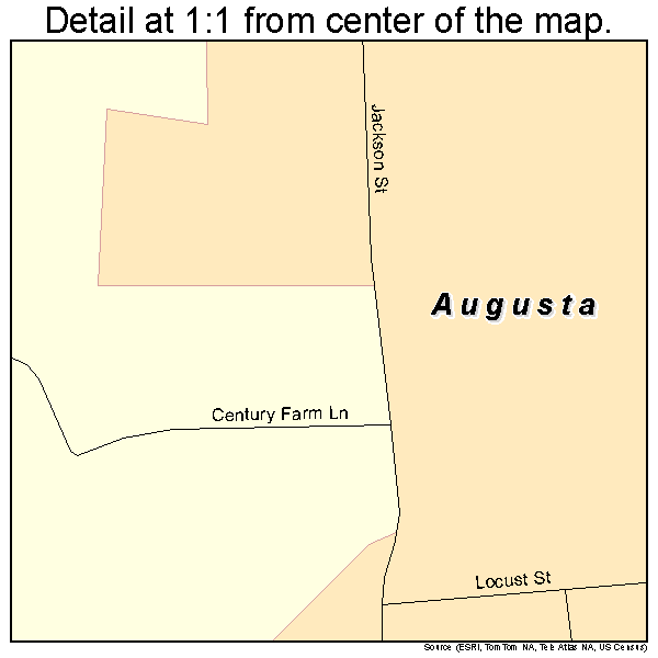Augusta, Missouri road map detail
