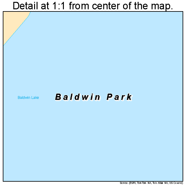 Baldwin Park, Missouri road map detail