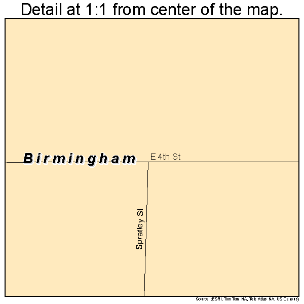 Birmingham, Missouri road map detail