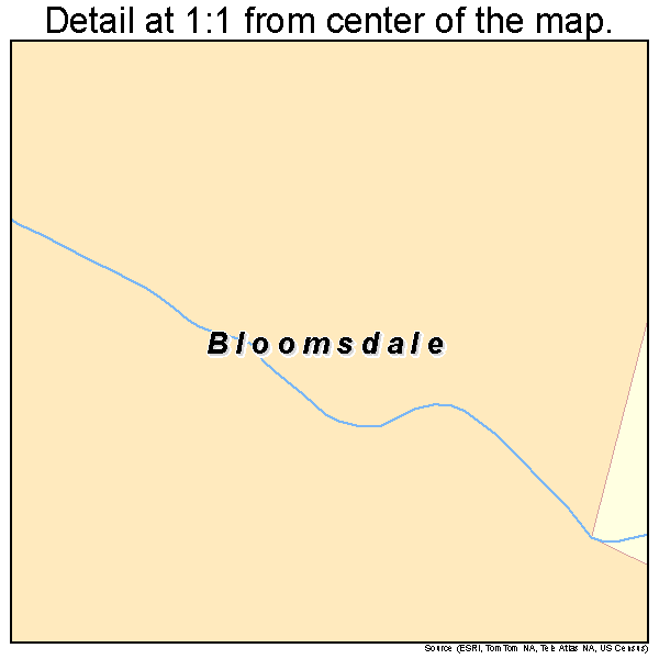 Bloomsdale, Missouri road map detail