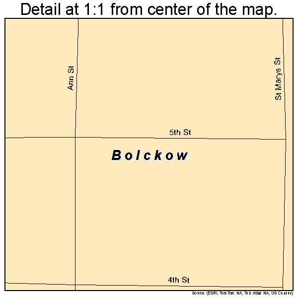 Bolckow, Missouri road map detail