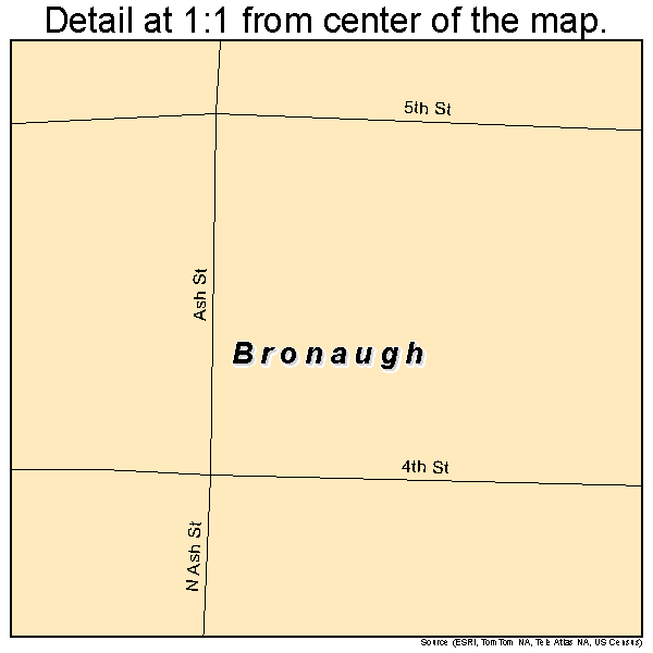Bronaugh, Missouri road map detail