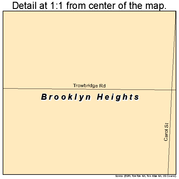 Brooklyn Heights, Missouri road map detail