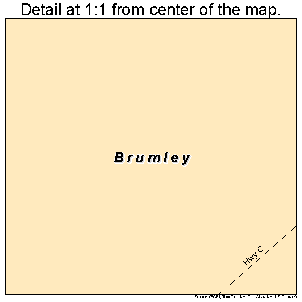 Brumley, Missouri road map detail