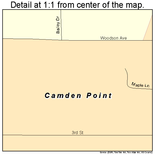 Camden Point, Missouri road map detail
