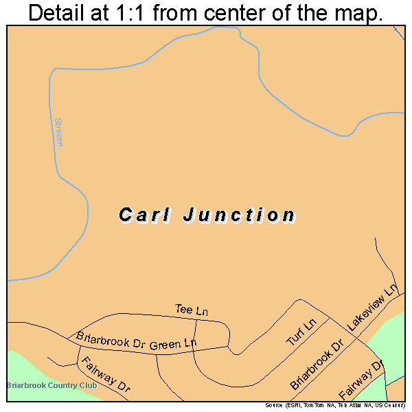 Carl Junction, Missouri road map detail