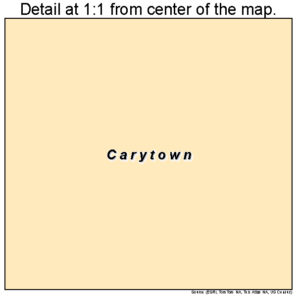 Carytown, Missouri road map detail