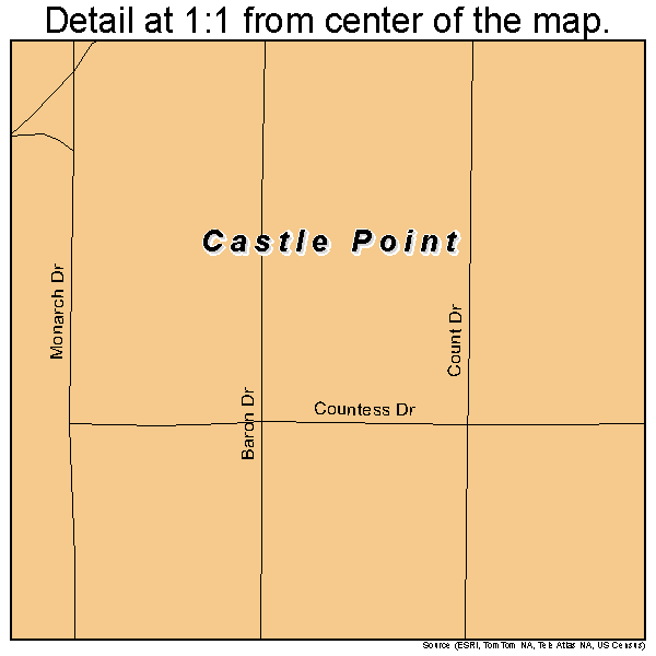 Castle Point, Missouri road map detail