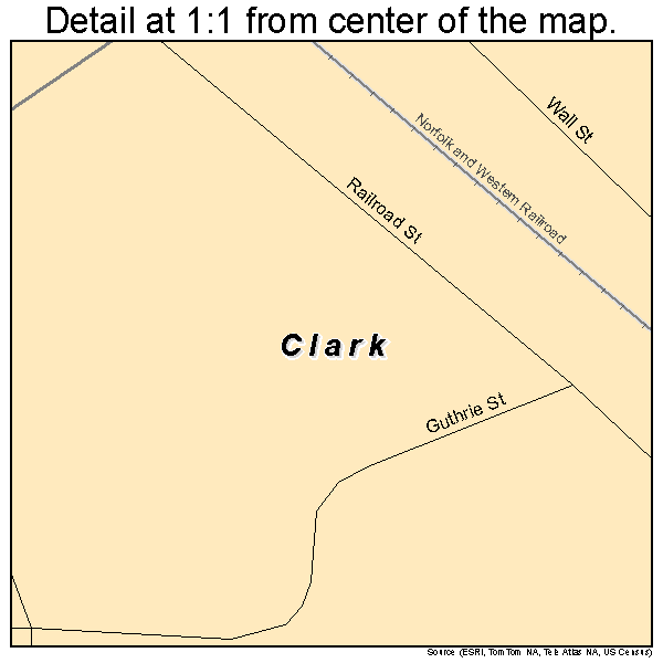 Clark, Missouri road map detail
