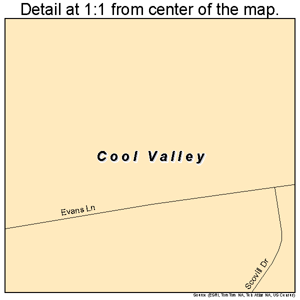 Cool Valley, Missouri road map detail