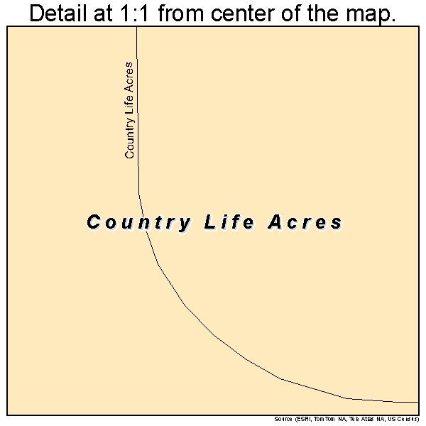 Country Life Acres, Missouri road map detail