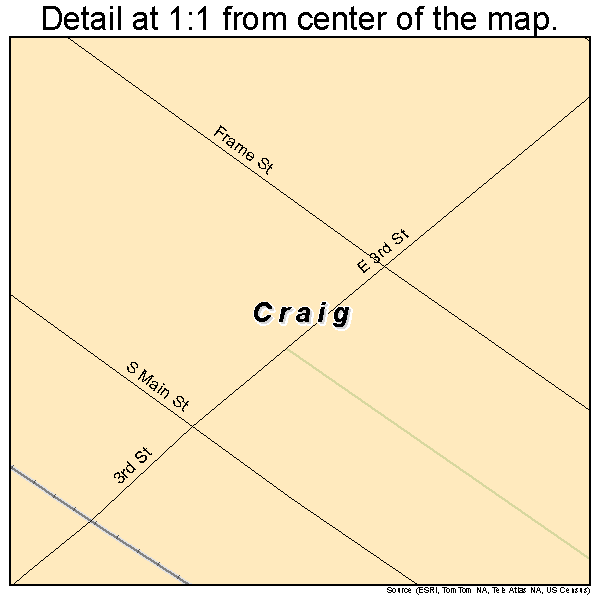 Craig, Missouri road map detail