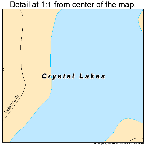 Crystal Lakes, Missouri road map detail