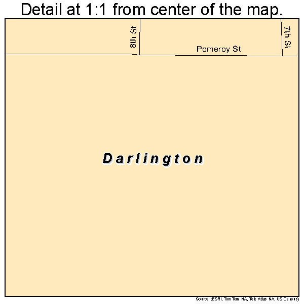 Darlington, Missouri road map detail