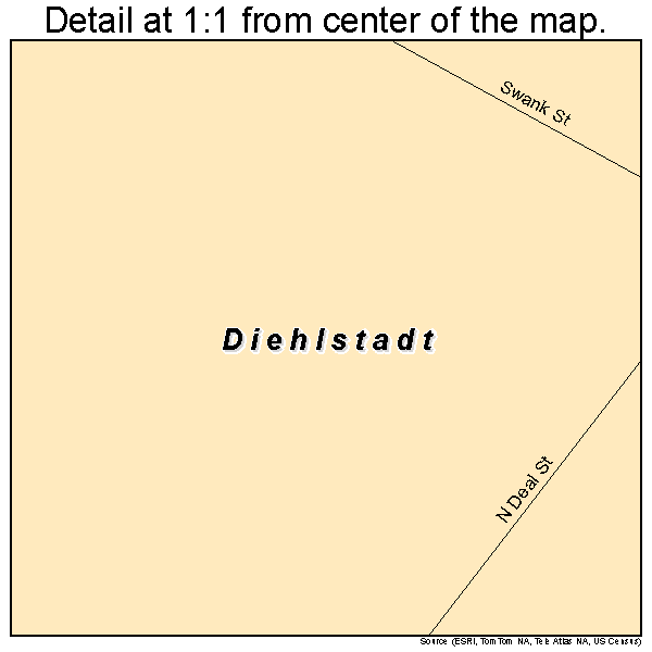 Diehlstadt, Missouri road map detail
