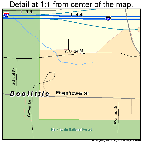 Doolittle, Missouri road map detail