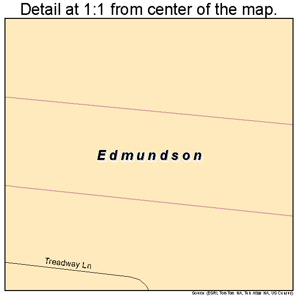 Edmundson, Missouri road map detail
