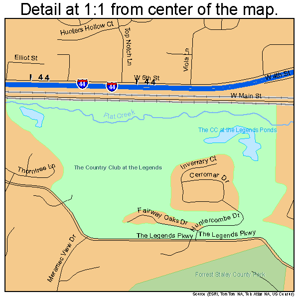 Eureka, Missouri road map detail