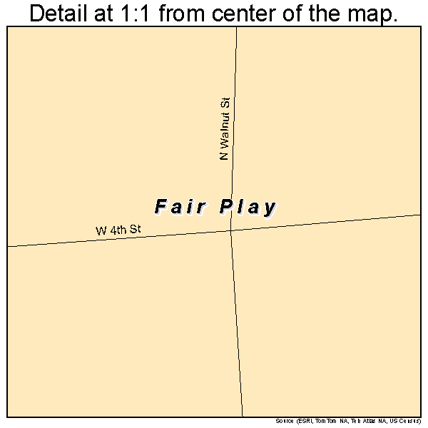 Fair Play, Missouri road map detail