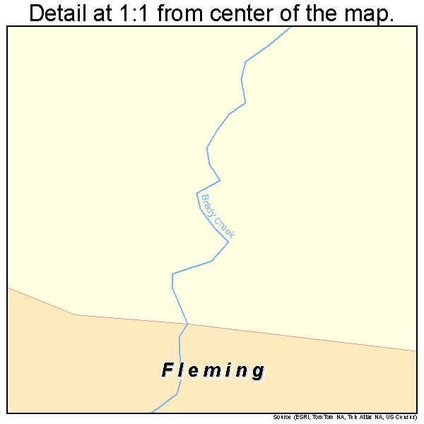 Fleming, Missouri road map detail