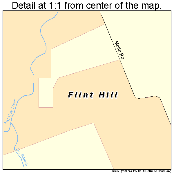 Flint Hill, Missouri road map detail