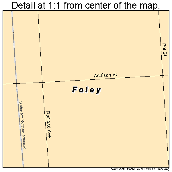 Foley, Missouri road map detail