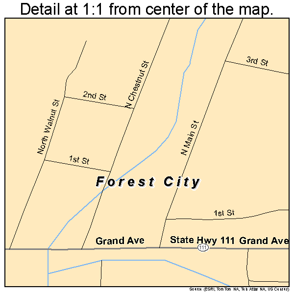 Forest City, Missouri road map detail