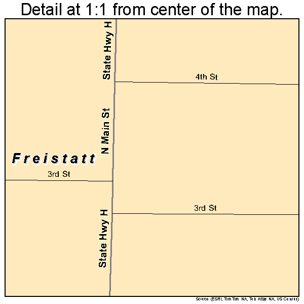 Freistatt, Missouri road map detail