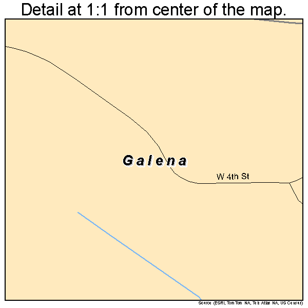Galena, Missouri road map detail
