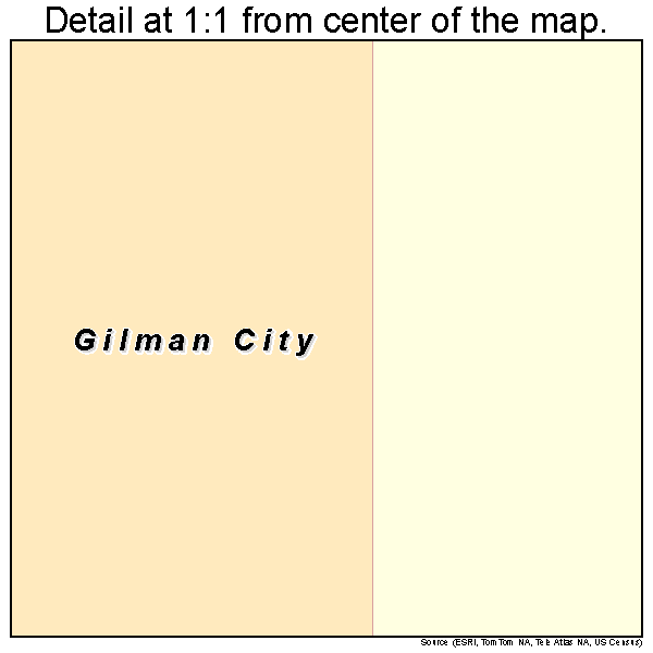Gilman City, Missouri road map detail