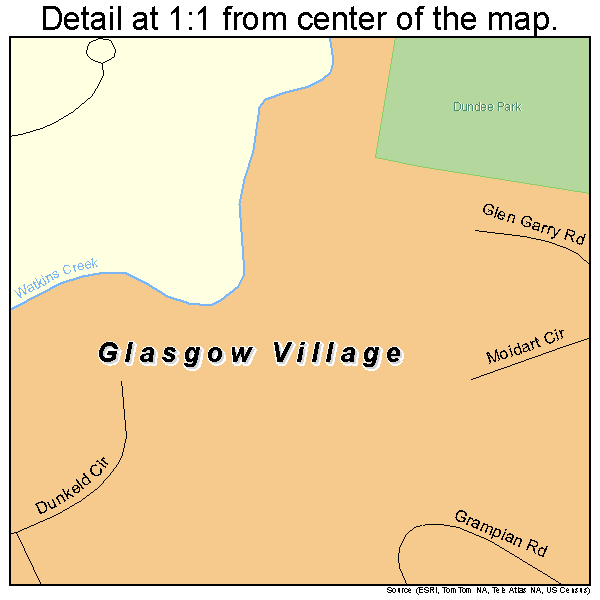 Glasgow Village, Missouri road map detail