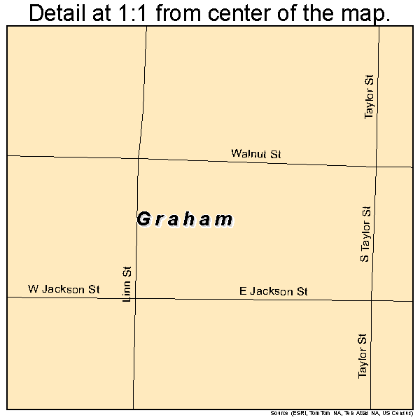 Graham, Missouri road map detail