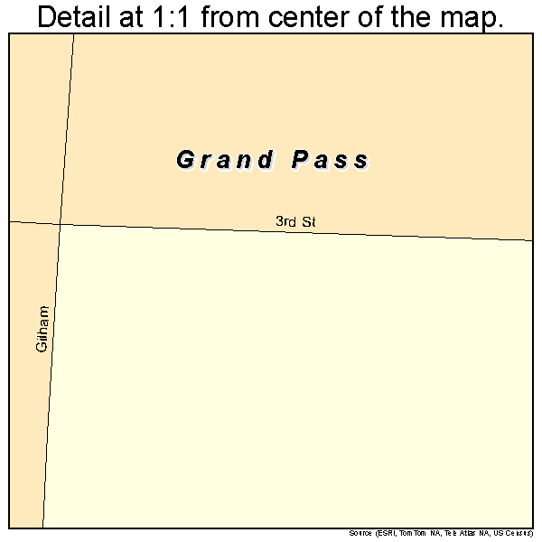 Grand Pass, Missouri road map detail