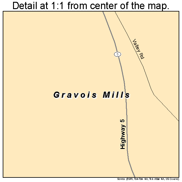 Gravois Mills, Missouri road map detail
