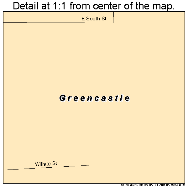 Greencastle, Missouri road map detail