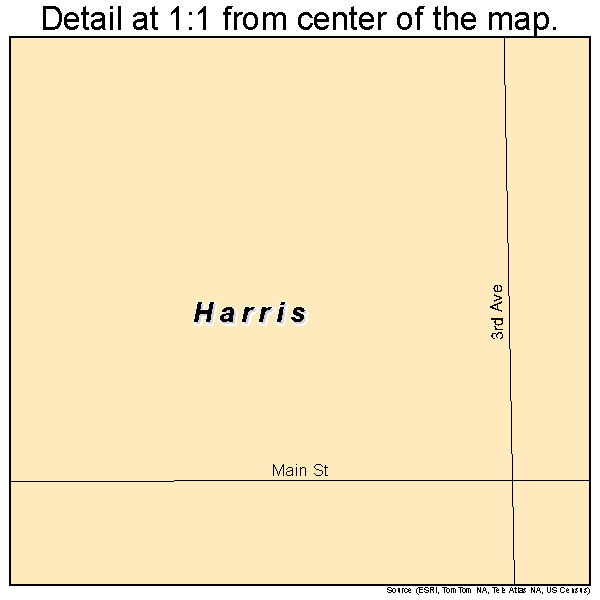 Harris, Missouri road map detail