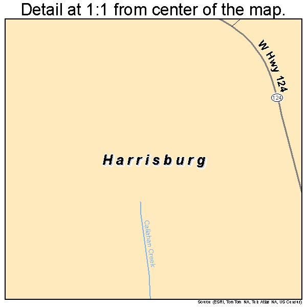 Harrisburg, Missouri road map detail