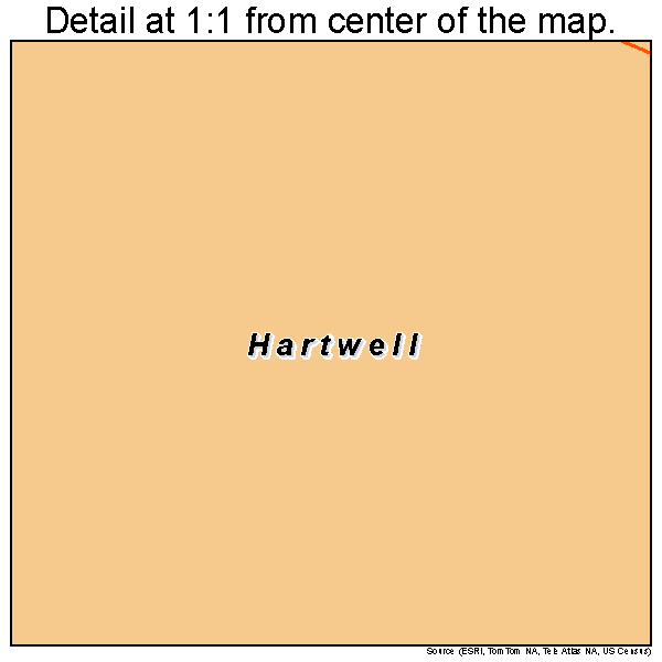 Hartwell, Missouri road map detail
